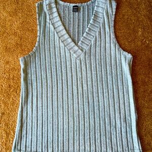 SHEIN - Sage Green Ribbed V-Neck Sleeveless Top - Size Small - NWOT
